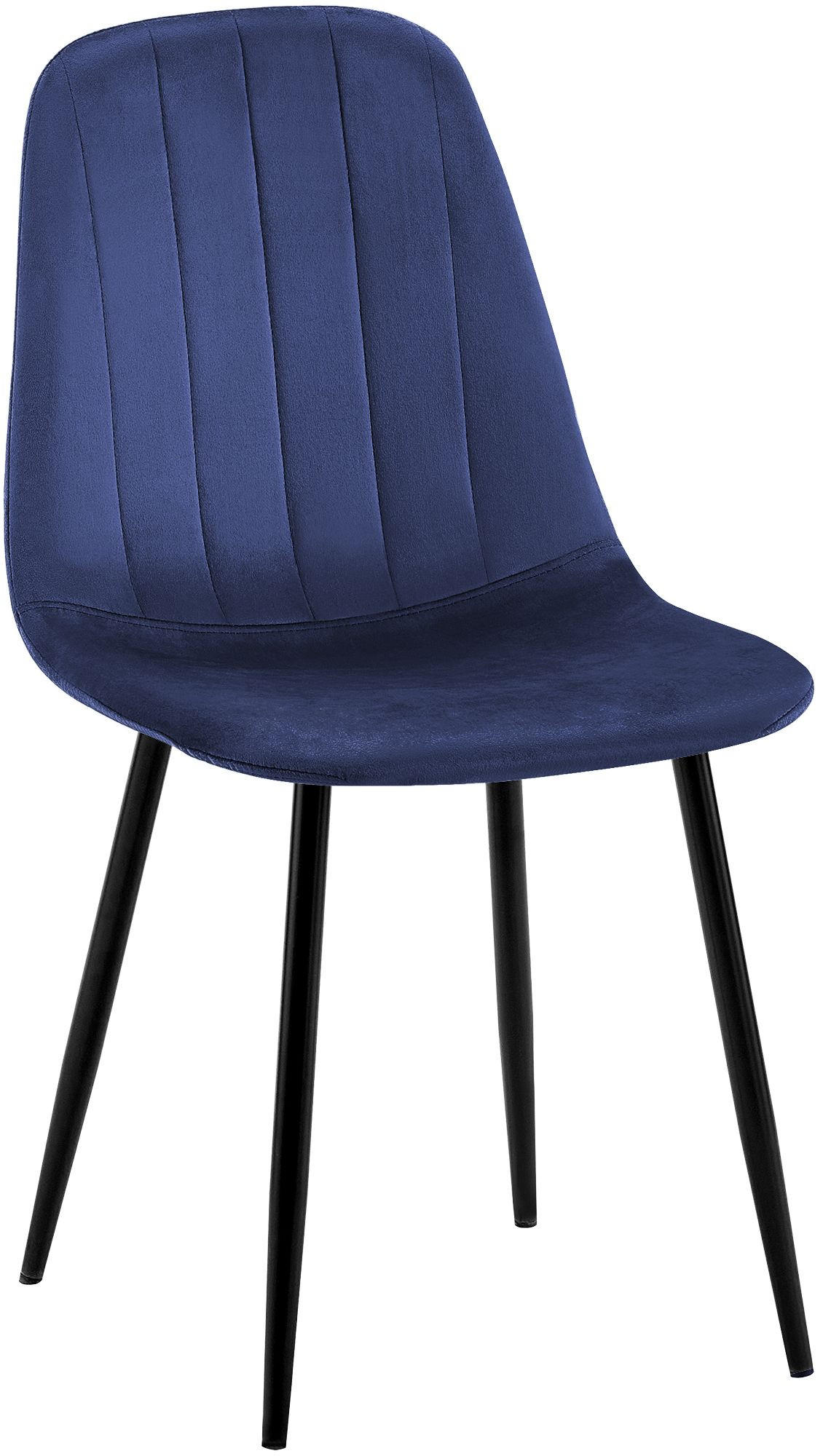 STUHL Metall blau - Blau/Schwarz, Textil/Metall (45/88/54cm) - CLP