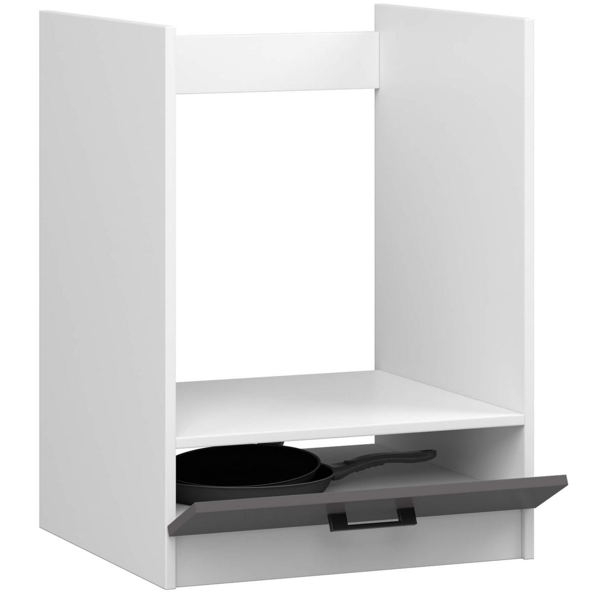 HÄNGESCHRANK Weiß, Graphit Grau 82/60/55 - Dunkelgrau/Weiß, Holzwerkstoff (60/82/55cm) - RAUMHIRSCH FURNITURE