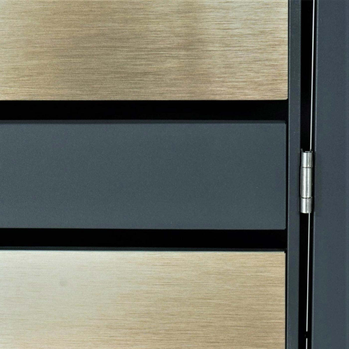 MÜLLTONNENBOX 1er 117x68x80cm Anthrazit Gold - Goldfarben, Metall (68/117/80cm) - PROREGAL