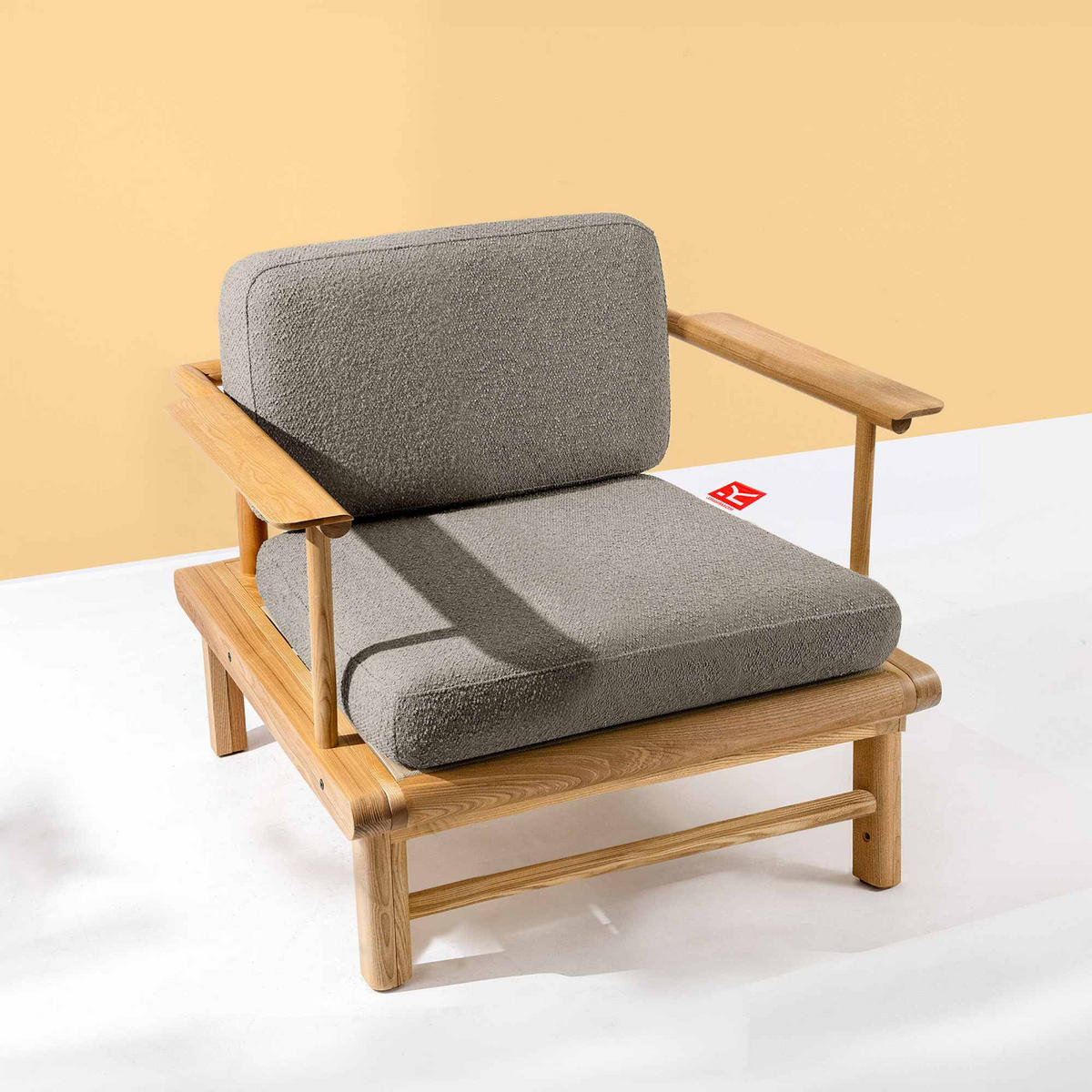 GARTENSTUHL ATREDA - Grau, Holz/Textil (91/80/80cm) - KONSIMO®