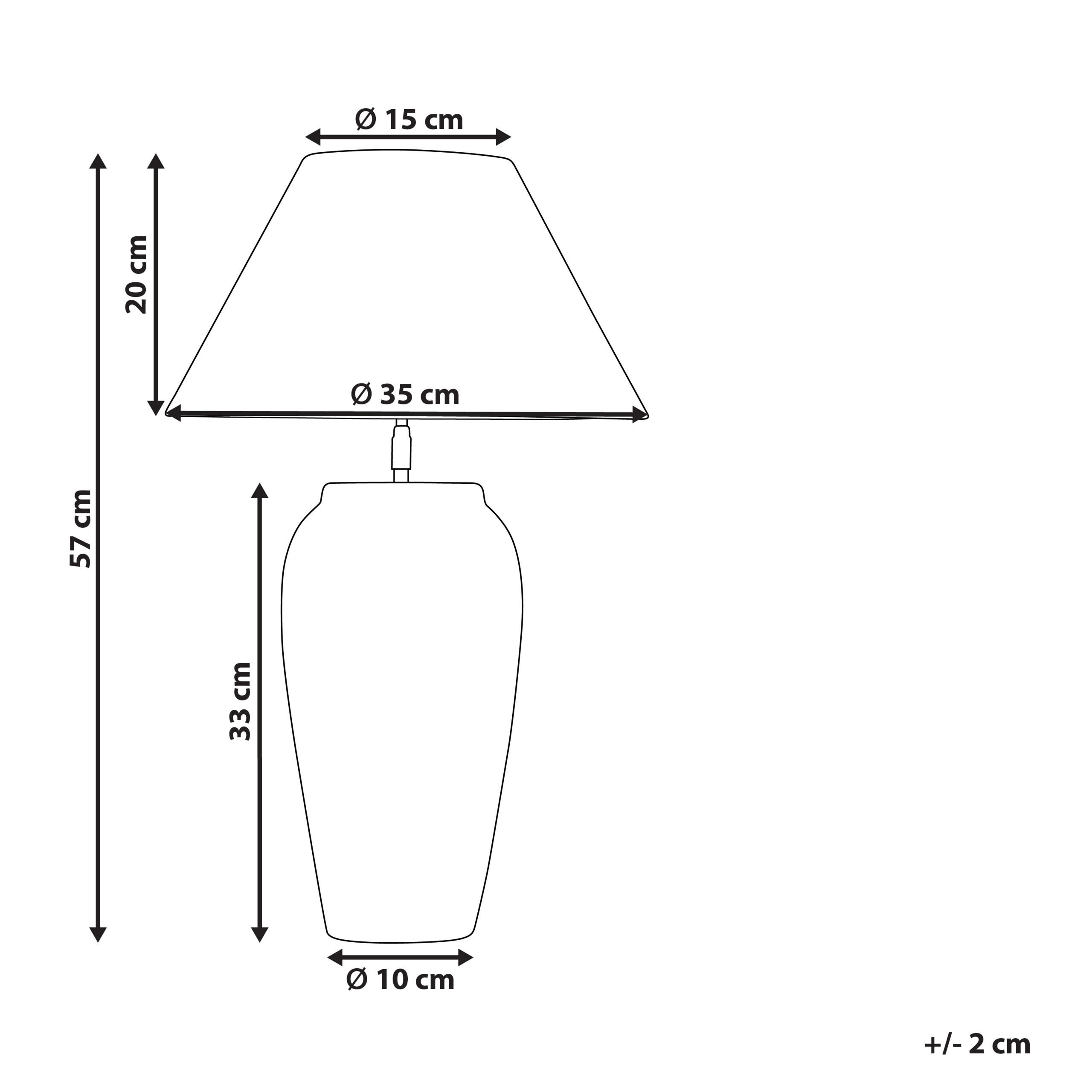 Thumbnail - Beliani Tischleuchte, Weiß, Keramik, 35x57x35 cm, Lampen & Leuchten, Innenbeleuchtung, Tischlampen, Tischlampen