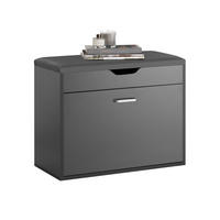 SCHUHBANK Grau - Grau, Holzwerkstoff (60/50/30cm) - SoBuy