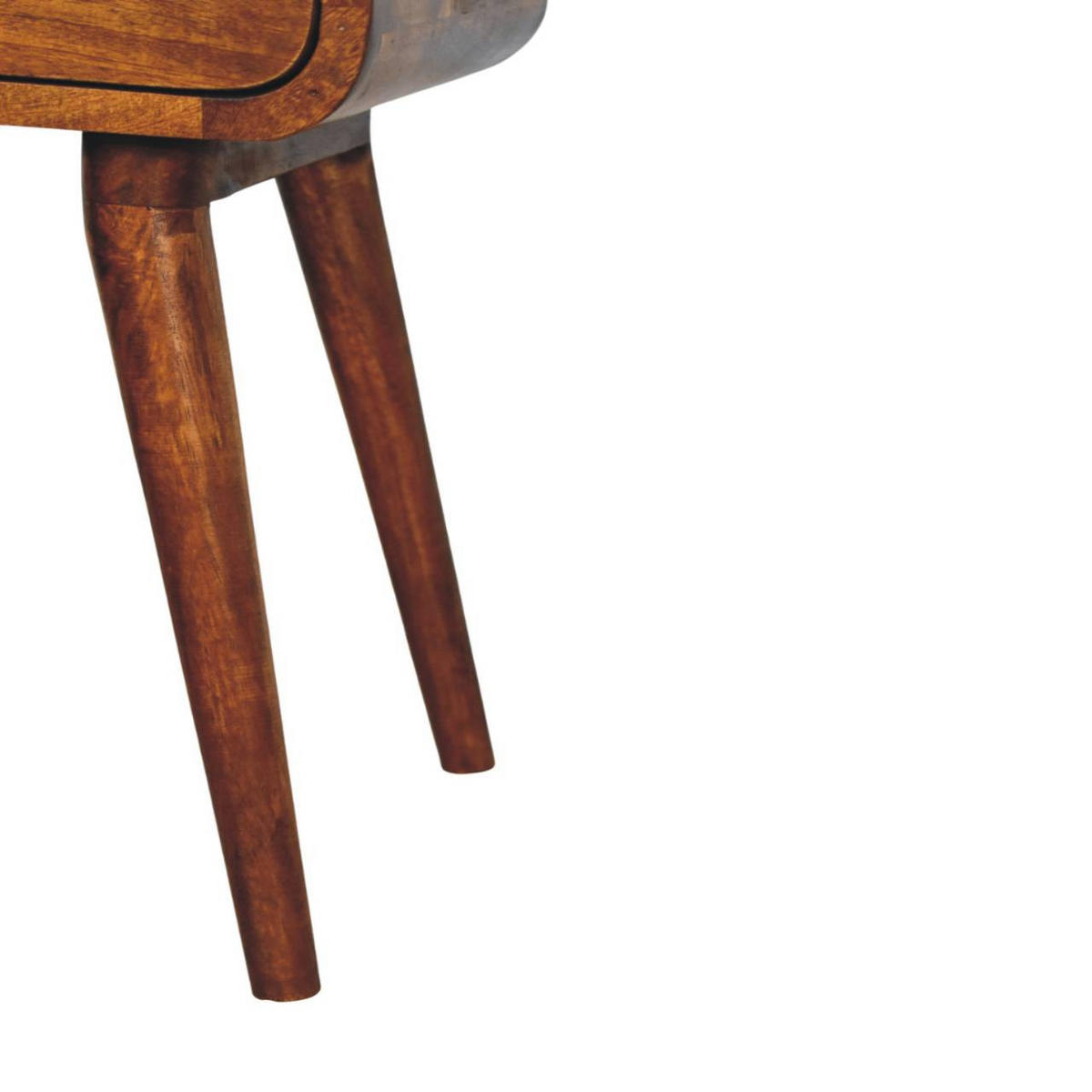 NACHTTISCH Massivholz Avora Mini Kastanienbraun, 1 Schublade - Dunkelbraun/Messingfarben, Mangoholz/Holz (30/49/30cm) - Artisan Furniture
