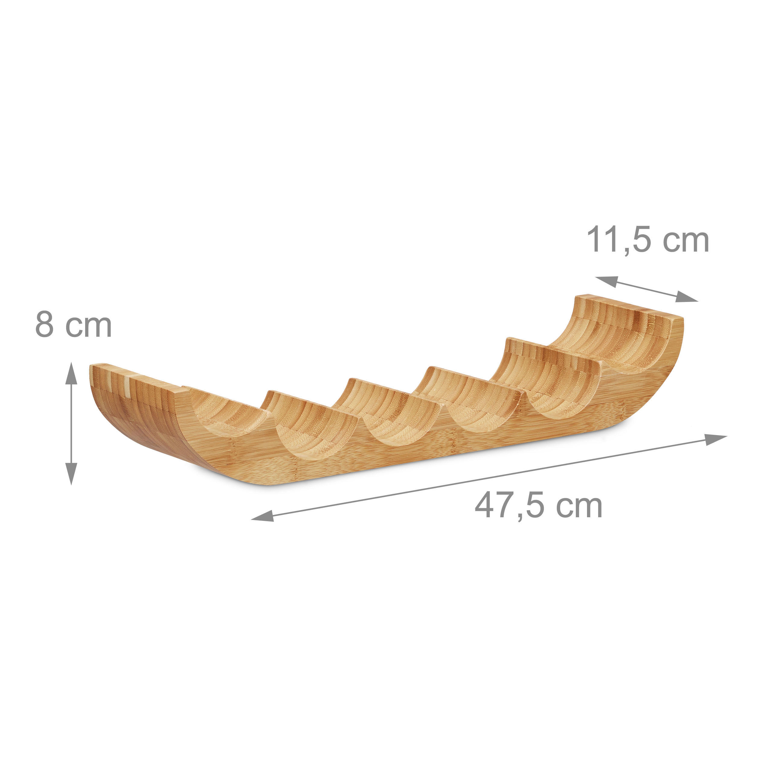 WEINREGAL - Hellbraun, Holz (47.5/8/11.5cm) - Relaxdays