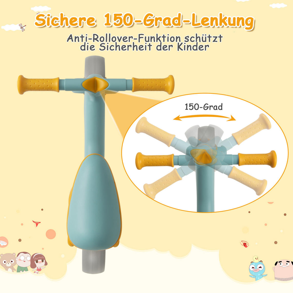 KINDERROLLER Kinder Laufrad Blau - Blau, Kunststoff (67/33/47cm) - COSTWAY