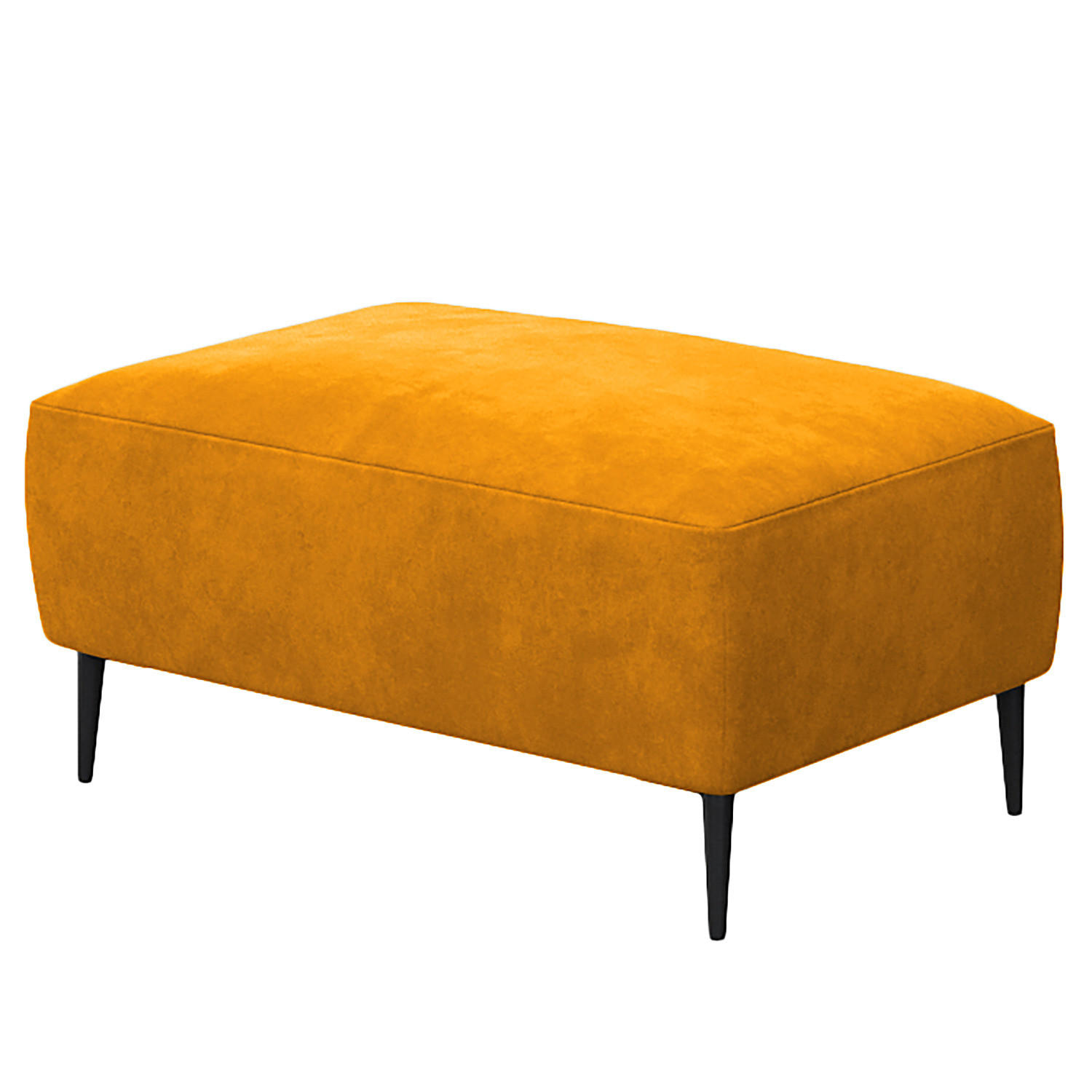 POLSTERHOCKER - Gelb/Schwarz, Textil/Metall (90/45/60cm) - home24