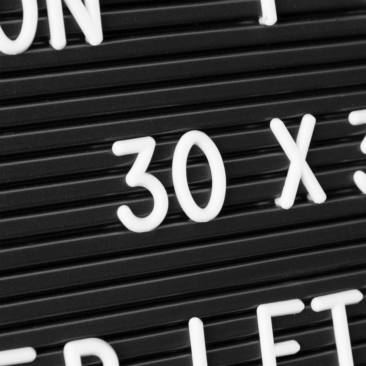 LETTERBOARD - Schwarz, Kunststoff (30/2/30cm) - Relaxdays