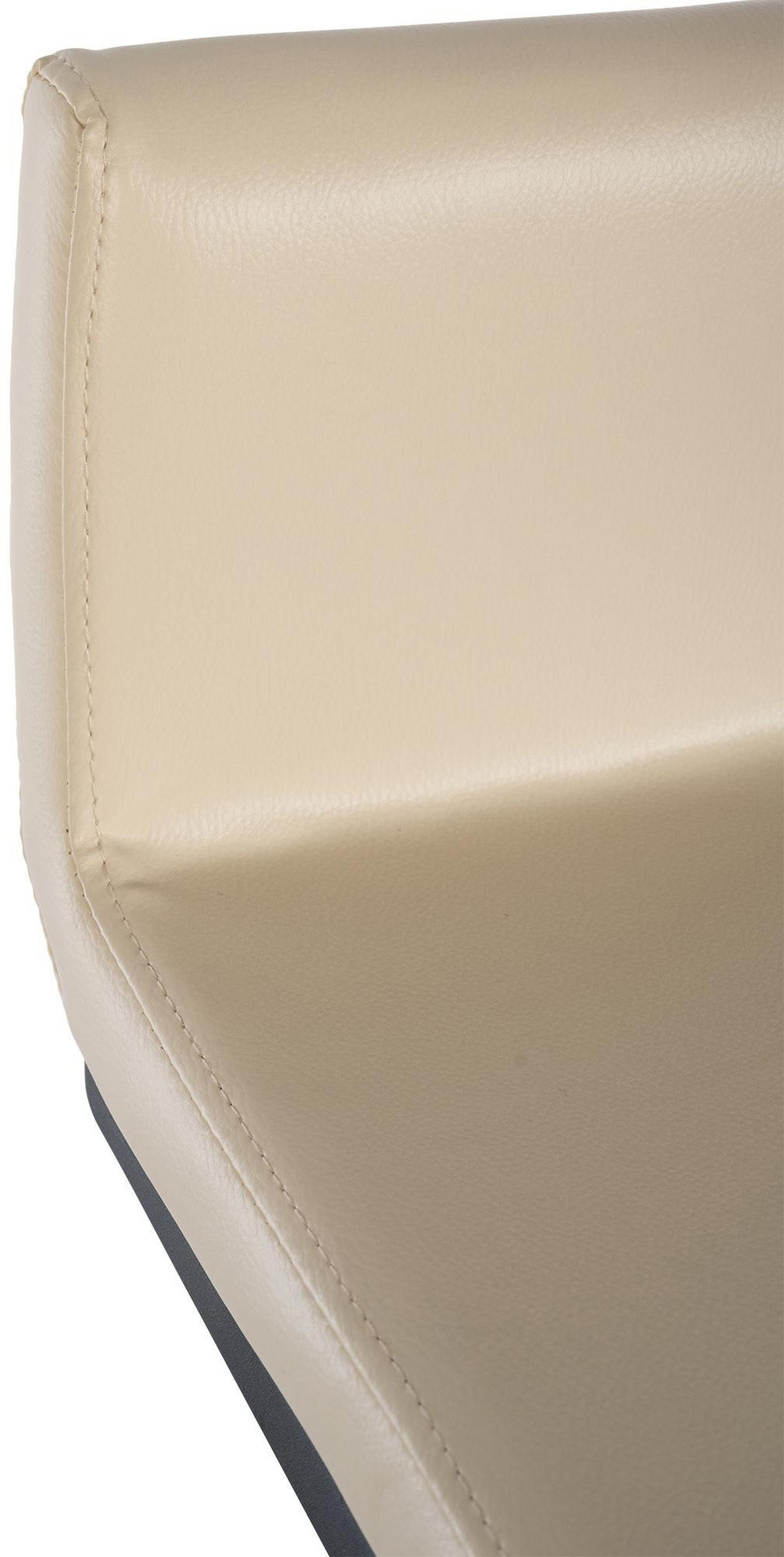 BARHOCKER Lederlook Creme - Creme/Schwarz, Textil/Metall (40/96/50cm) - CLP