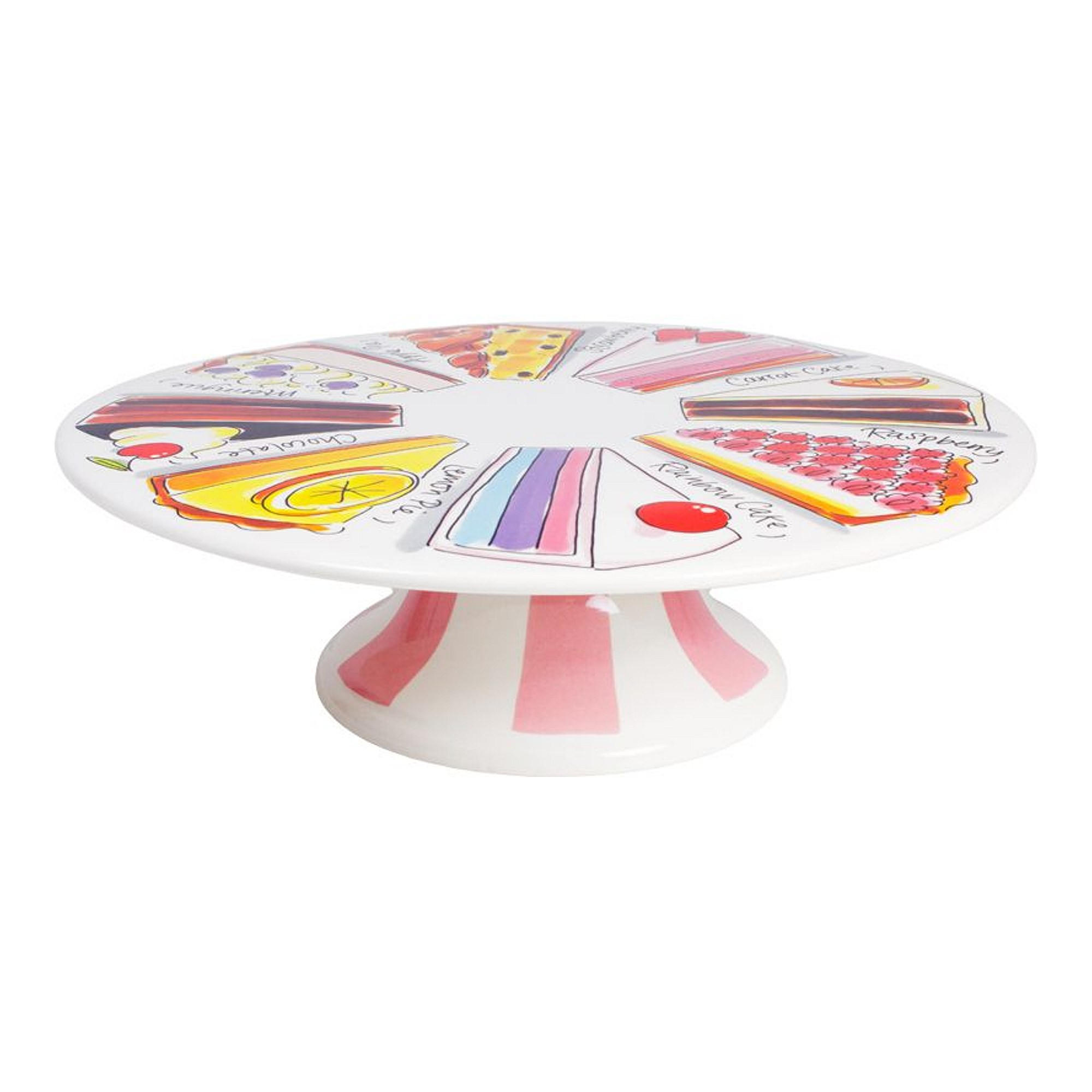 TORTENPLATTE Lieblingskuchen in Bunt - 33cm - Multicolor, Keramik (32.7/9.2/32.9cm) - Blond Amsterdam