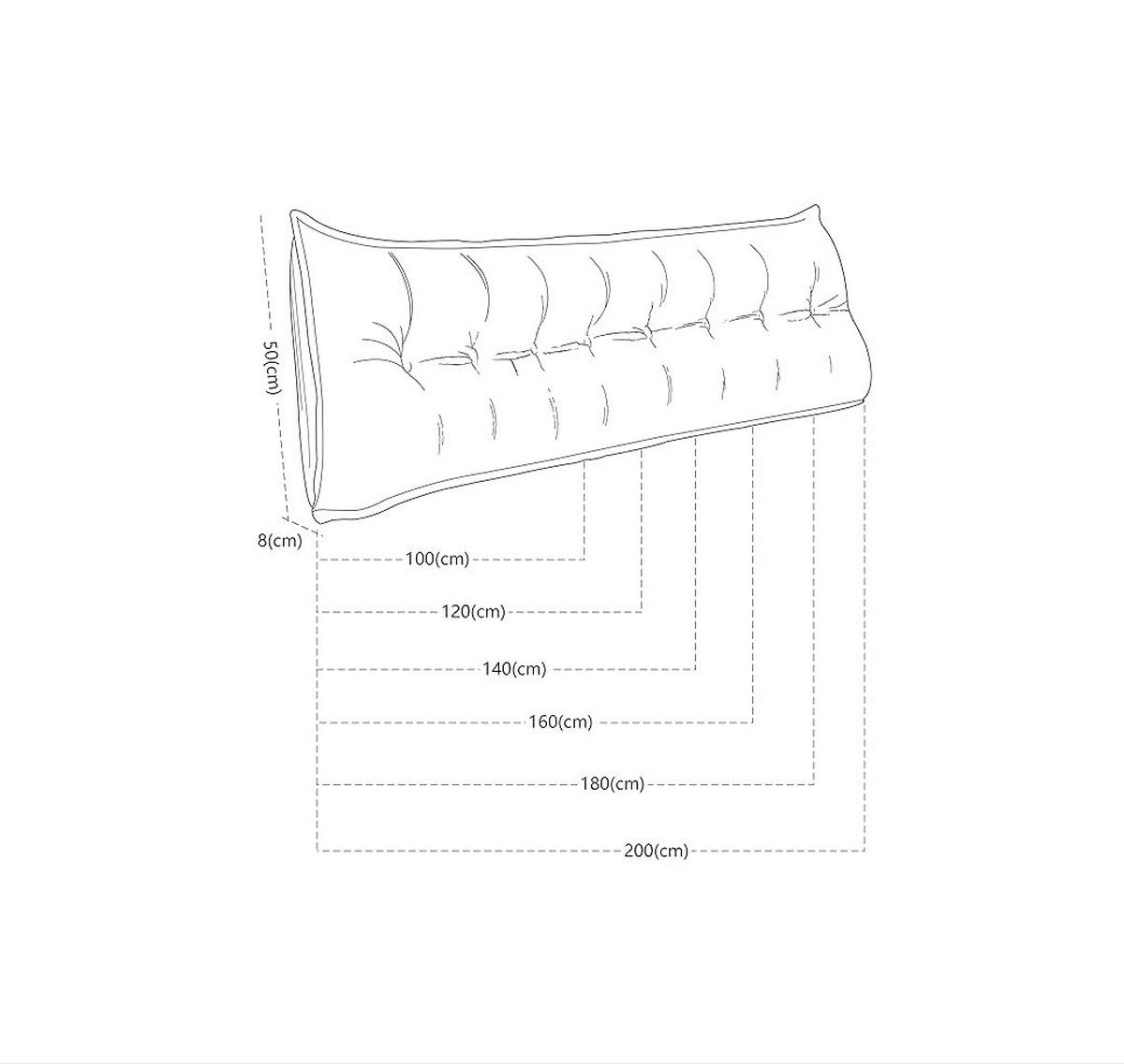 RÜCKENKISSEN Plüsch Grau 180 cm - Grau, Textil (50/180cm) - Vercart