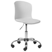 BÜRODREHSTUHL Kunststoff Weiß Vamo - Weiß, Kunststoff/Textil (60/75/60cm) - Beliani