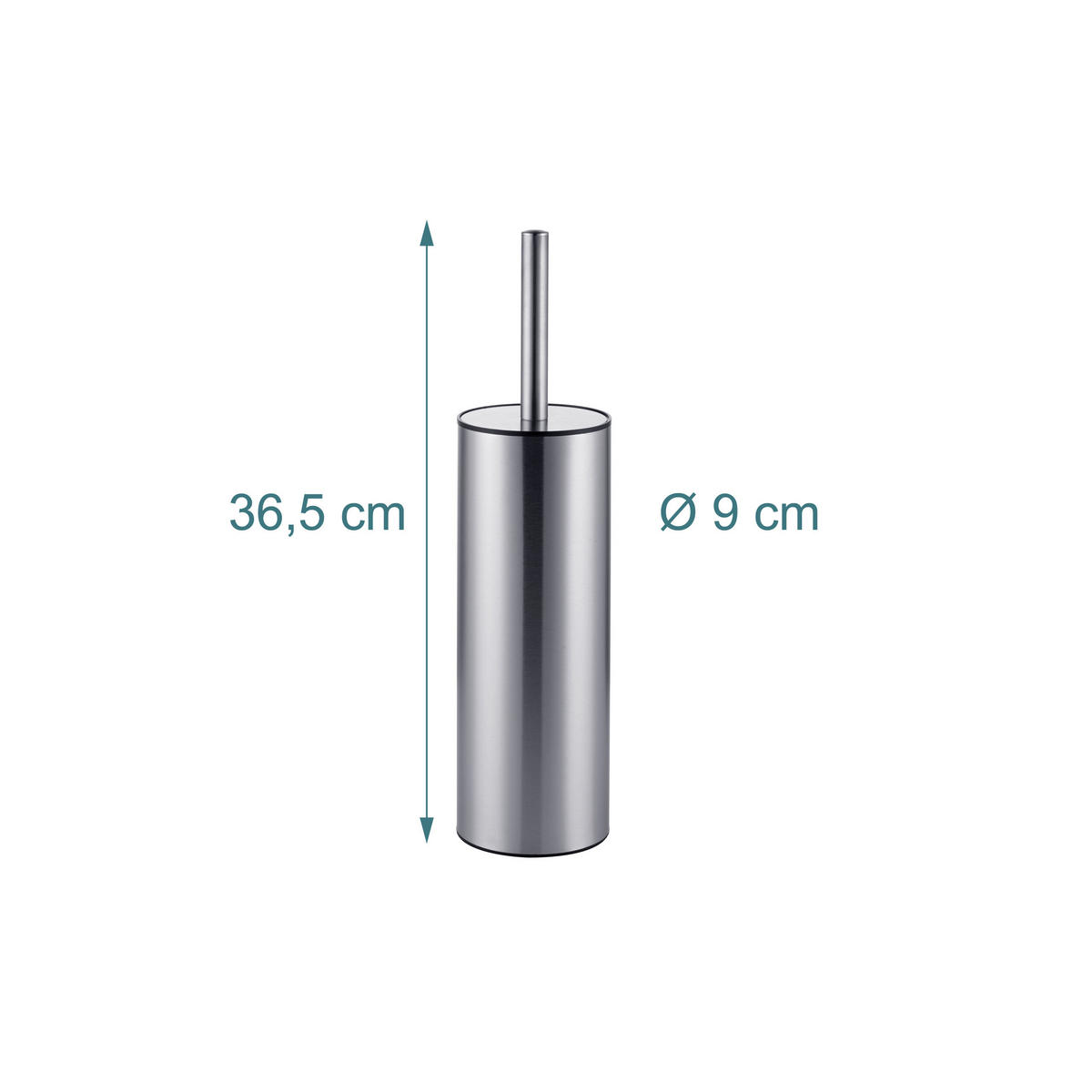 WC-KEFA čistič okrajov - strieborná, kov/plast (9/36.5/9cm) - Relaxdays