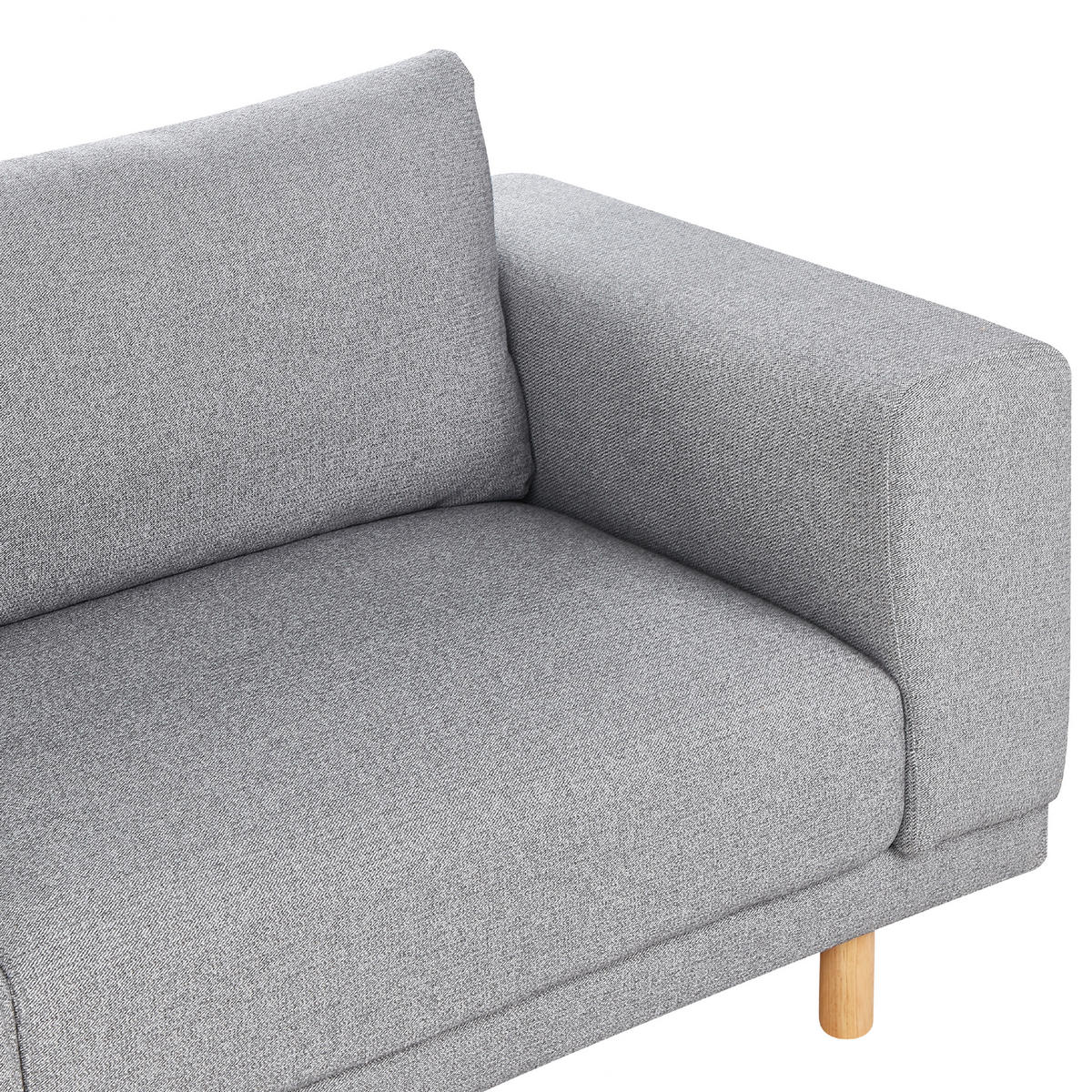 3-SITZER-SOFA Polsterbezug Hellgrau Nivala - Hellgrau, Textil (220/76/84cm) - Beliani
