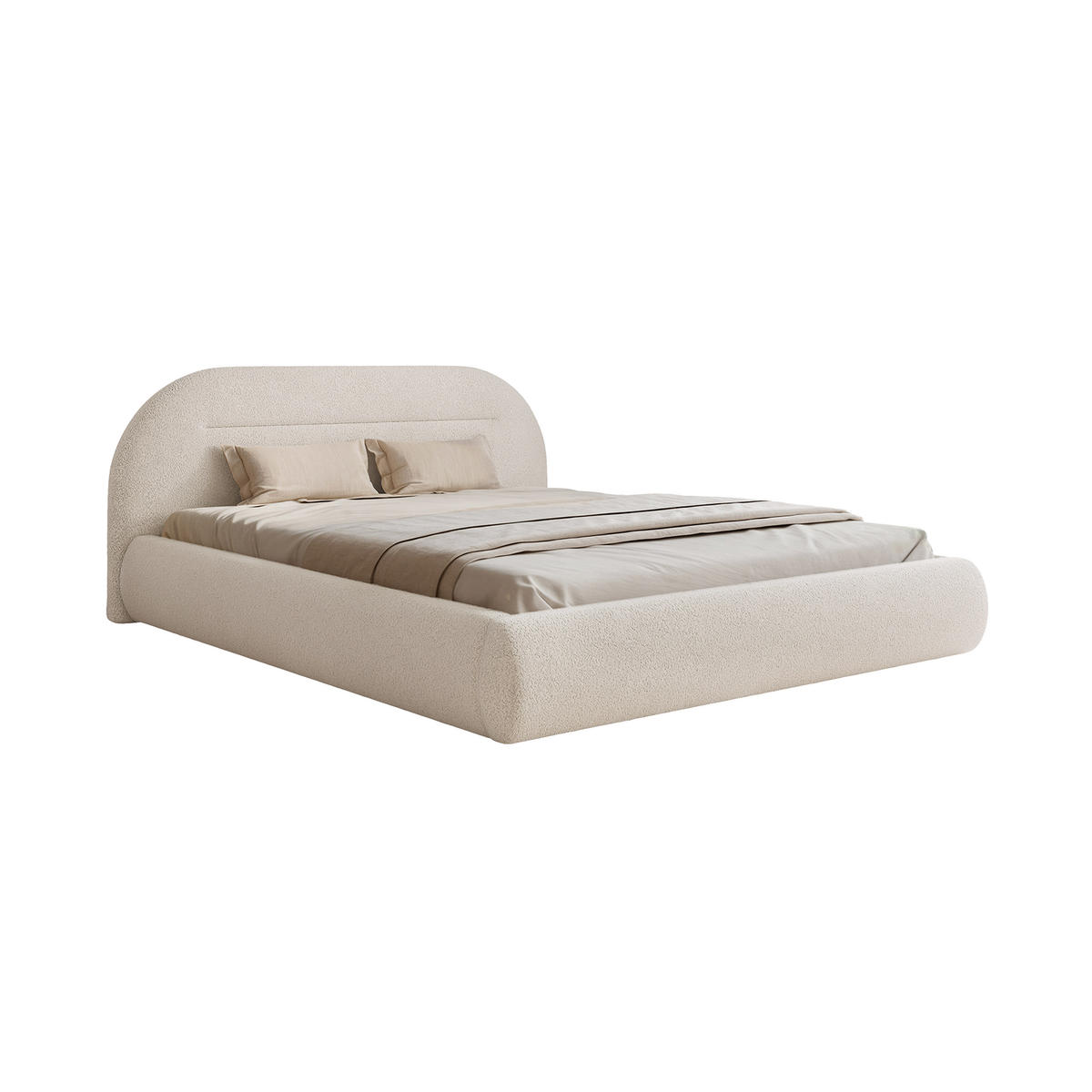POLSTERBETT AMORIS 200x200 cm, Creme - Creme, Textil (200/200cm) - Fedve