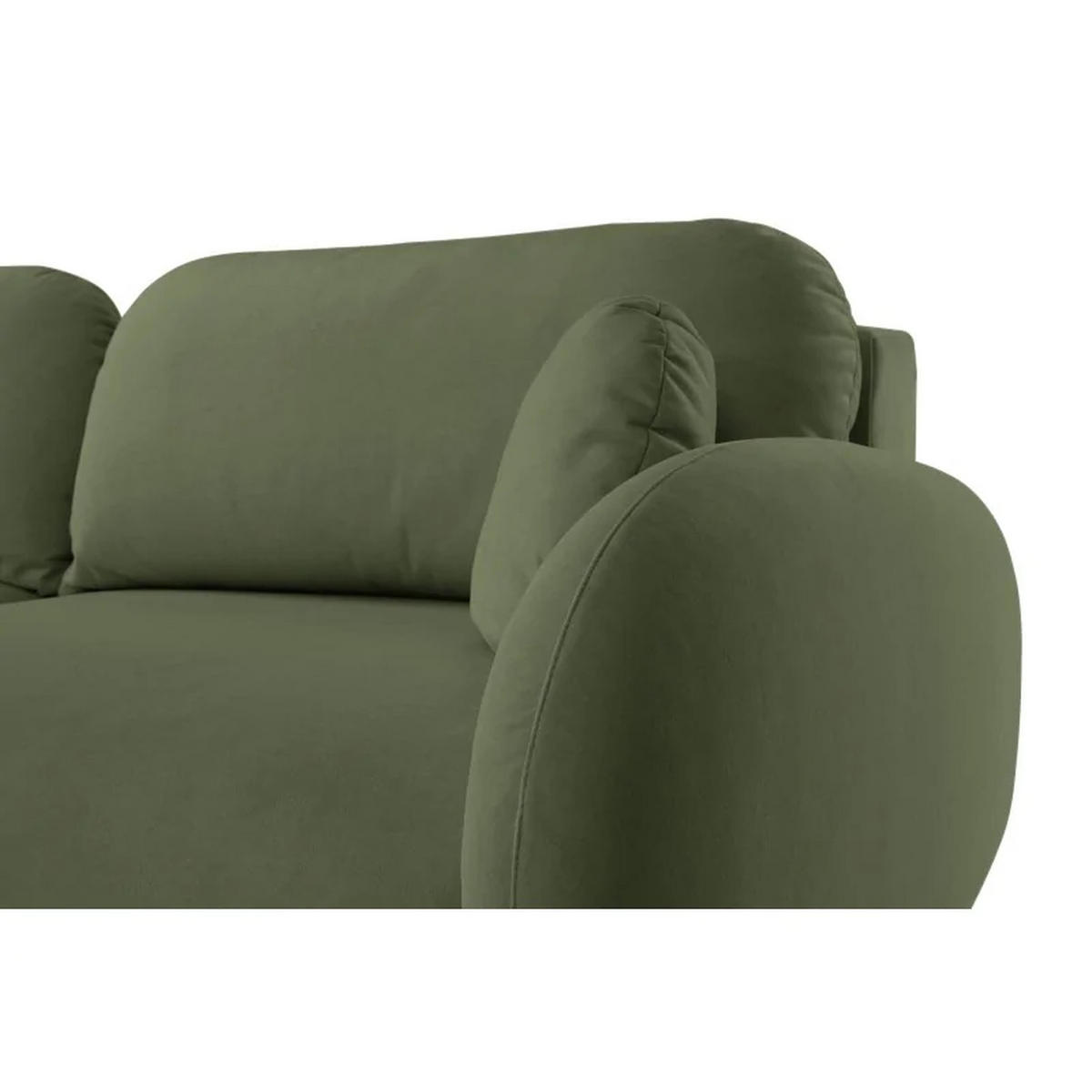 SCHLAFSOFA SOFTI, Sofa mit Schlaffunktion und Bettkasten, Farbe: Grün, Velourstoff - Grün, Textil (232/95/109cm) - Sepro Meble