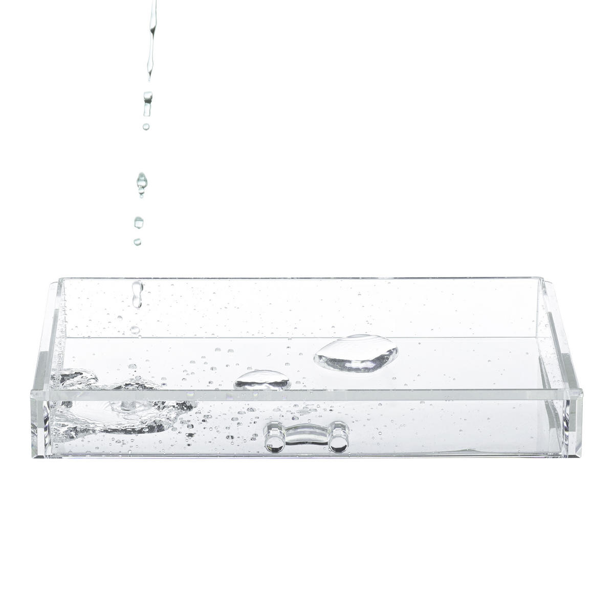 MAKE-UP Organizer - Transparent, Kunststoff (23.5/19/14cm) - Relaxdays