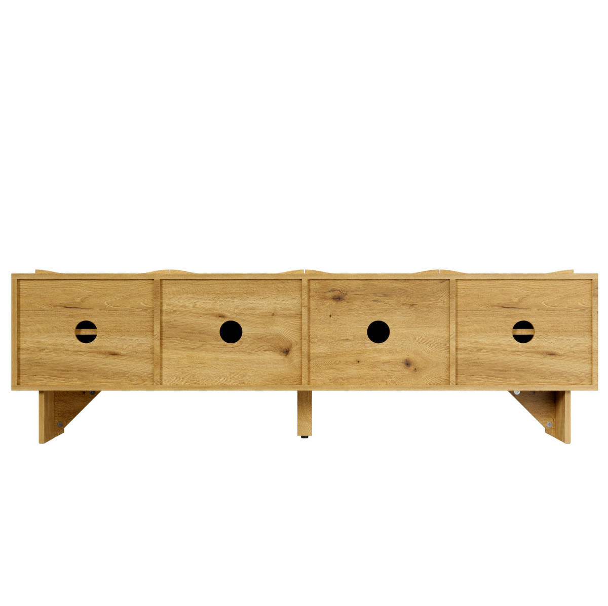 TV-ELEMENT mit 4 Türen 155 x 36 x 47 cm Holzoptik Natural - Braun, Holzwerkstoff (36/47/155cm) - Beauniv
