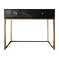 KONSOLENTISCH Esipix - Goldfarben/Schwarz, Holzwerkstoff/Metall (40/100/80cm) - MIRJAN24