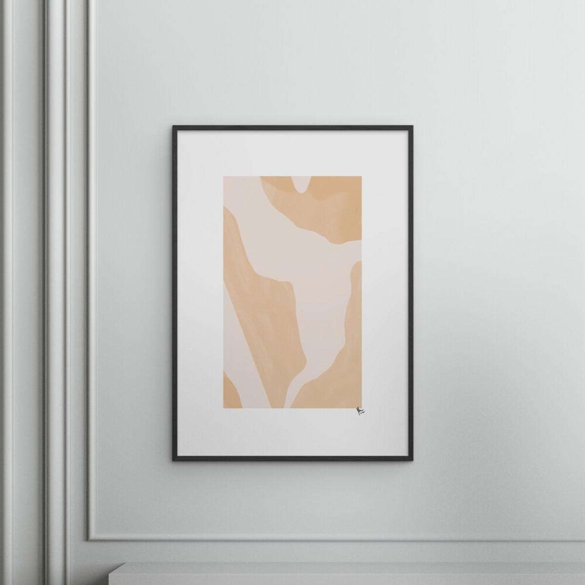 POSTER mit Rahmen N. Atelier - Le Calme - Schwarz/Naturfarben, Holz/Papier (70/100cm) - Poster&Frame