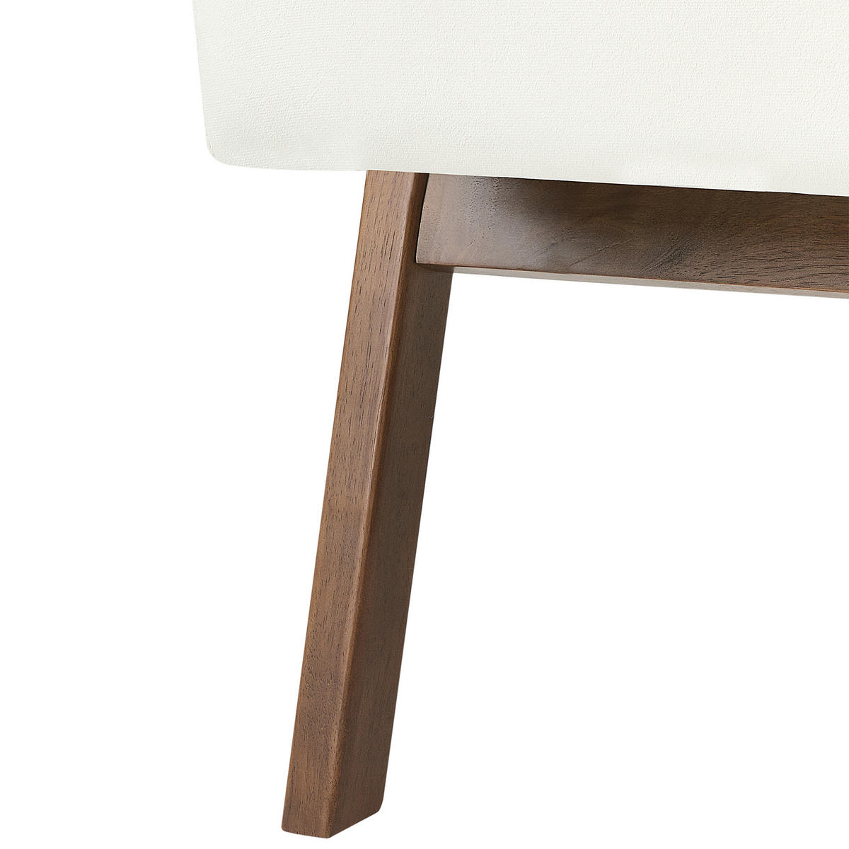 SESSEL Cremeweiß Kisa - Dunkelbraun/Weiß, Textil (74/84/80cm) - Beliani