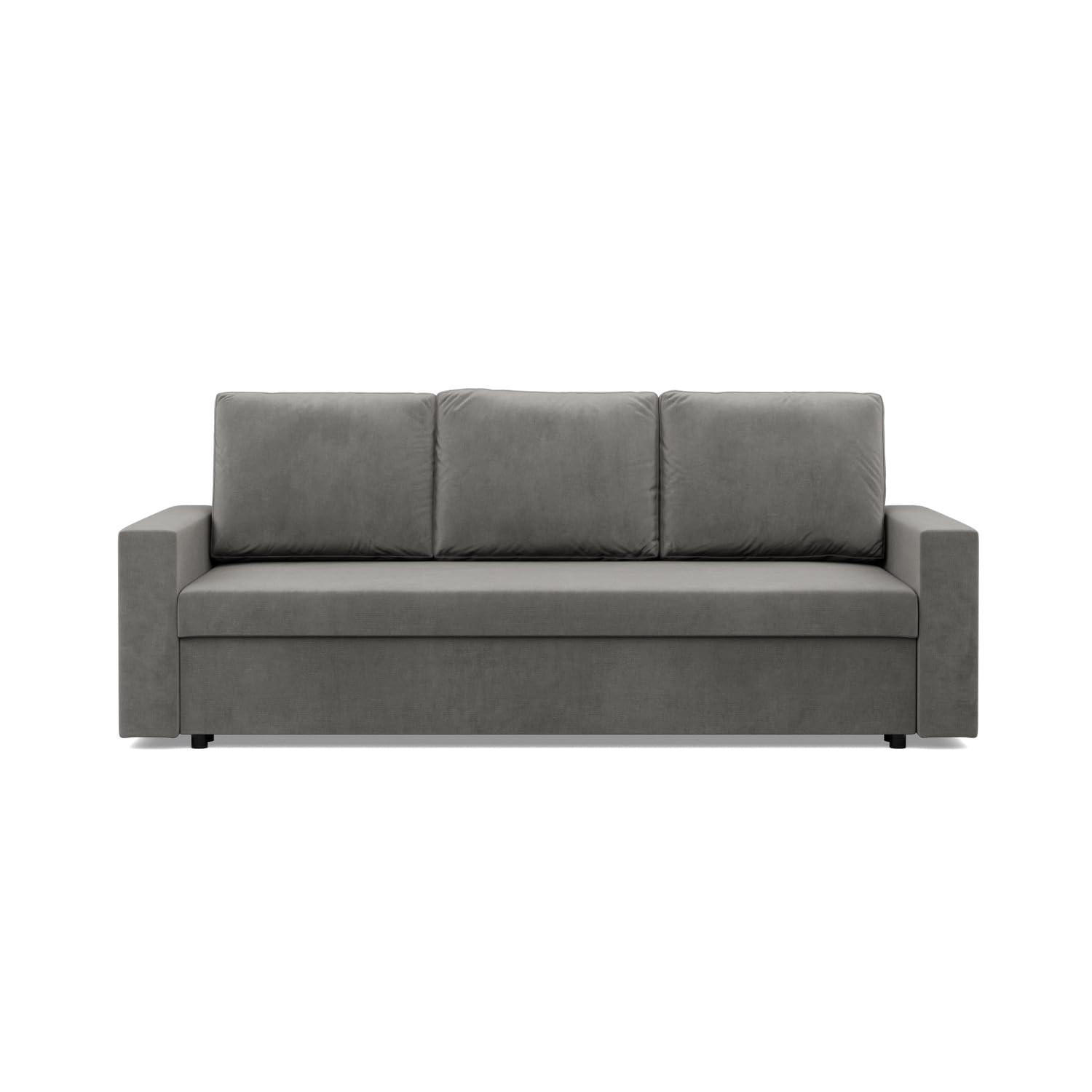 SOFA 3-SITZER MIT SCHLAFFUNKTION NEO, Hellgrau - Grau, Textil (220/92/92cm) - Mebligo