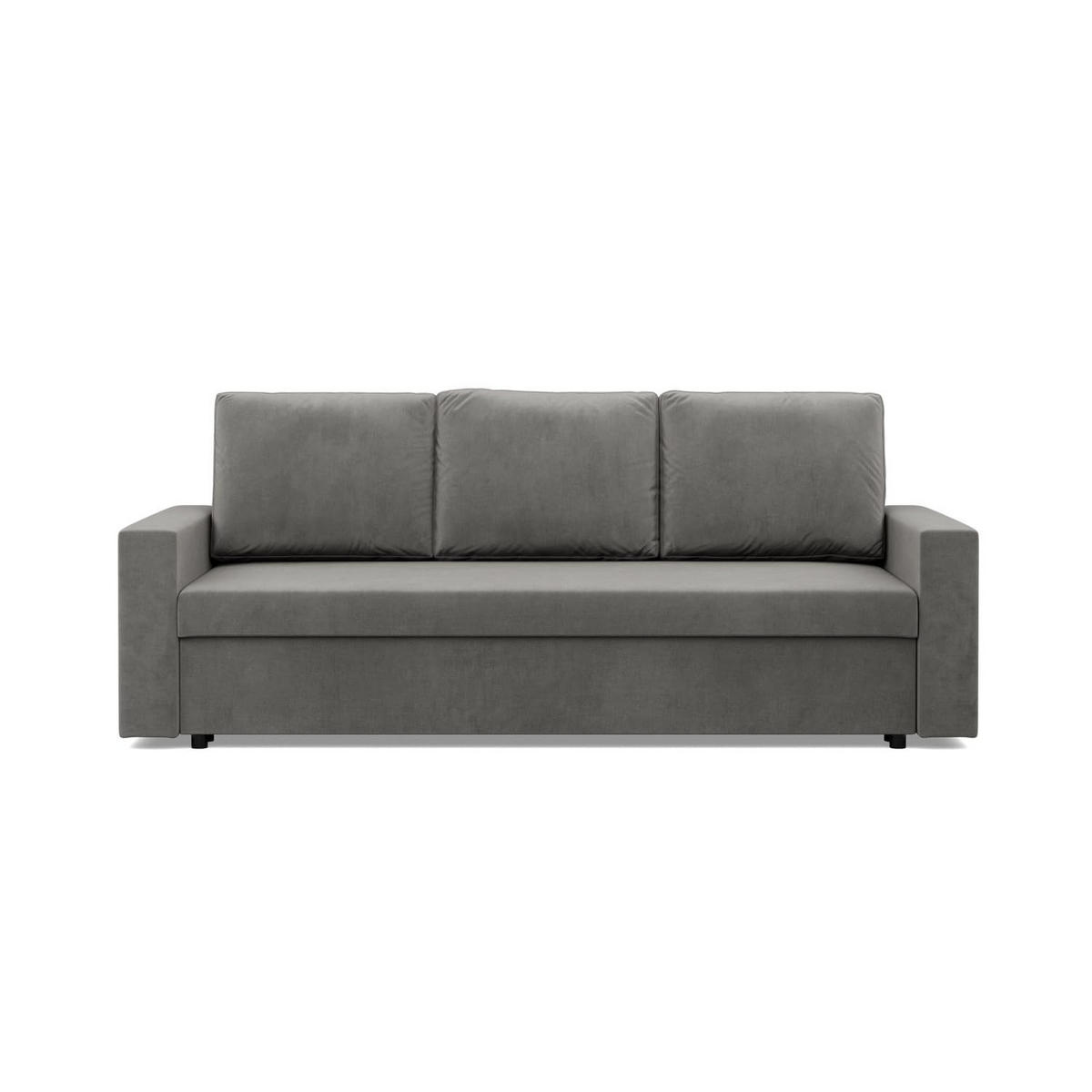 SOFA 3-SITZER MIT SCHLAFFUNKTION NEO, Hellgrau - Grau, Textil (220/92/92cm) - Mebligo