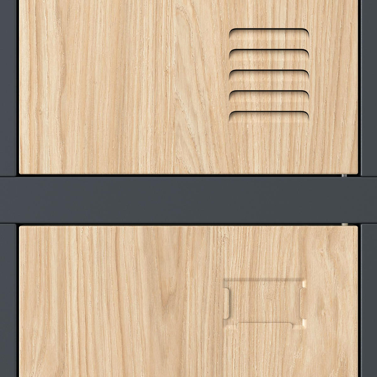 ARBEITSSCHUTZ-GARDEROBENSCHRANK 6-Türiger IGOR 185x90x45 cm - Anthrazit/Sonoma Eiche, Metall (90/185/45cm) - Jan Nowak