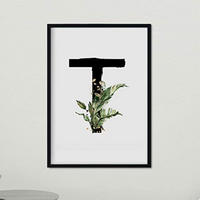 POSTER Buchstaben T A4 Rahmenlos - Klar, Papier (29.7/5/21cm) - Nacnic