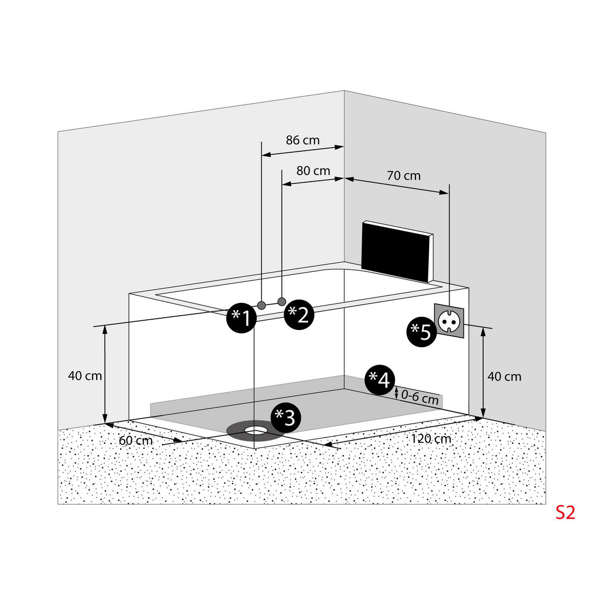WHIRLPOOL Pool Badewanne Wanne mit TV T18L 188x120cm - Weiß, Glas/Kunststoff (120/86/188cm) - AcquaVapore by Sandra Jentho