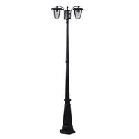 STEHLEUCHTE Aluminium Schwarz Garten - Schwarz, Glas (50/50/190cm)