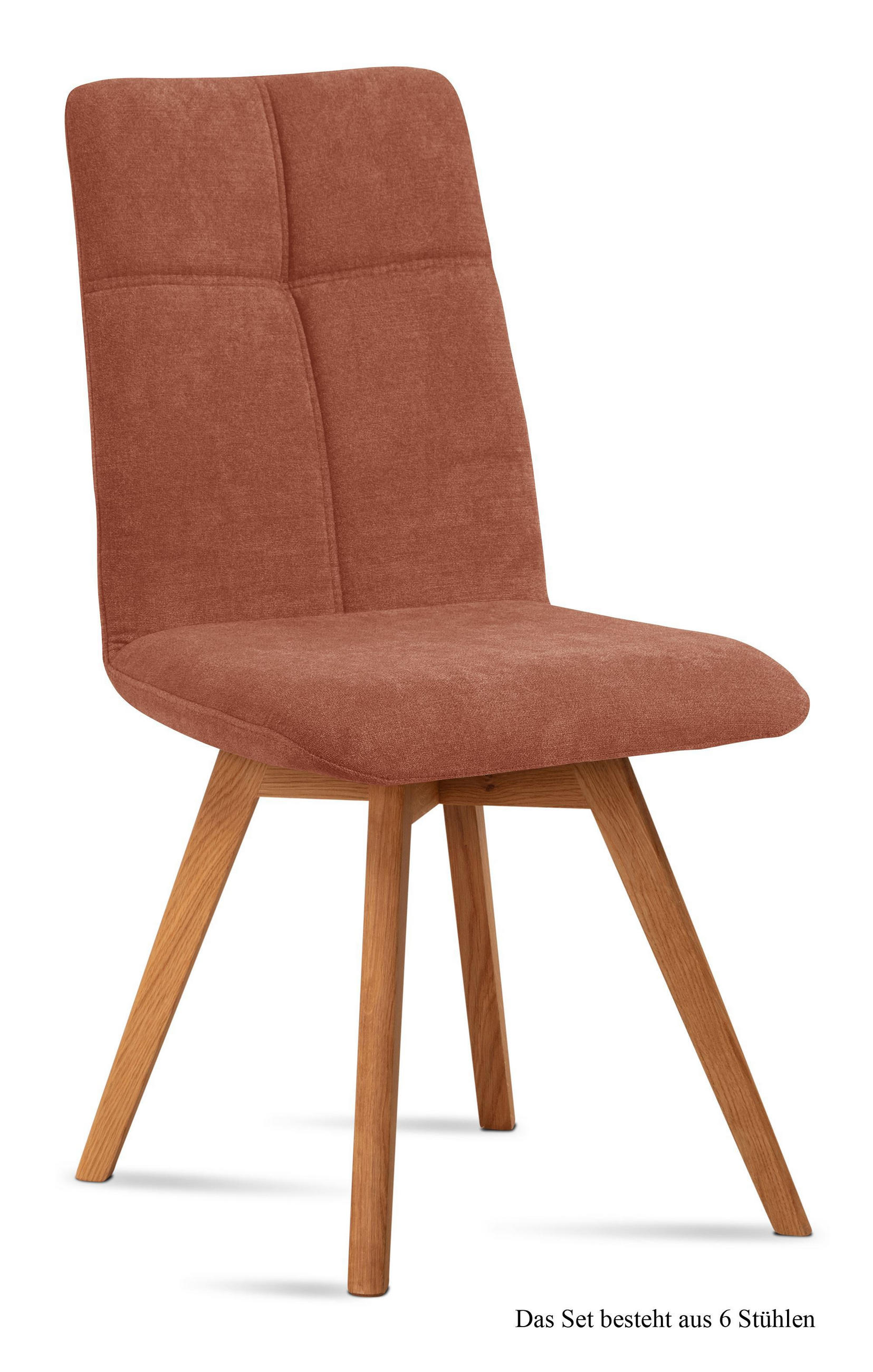 ESSZIMMERSTUHL (6er-Set) Dimut 47x92x60 Eiche geölt/Cognac - Cognac/Eichefarben, Kunststoff (60/92/47cm) - 58aufmkessel