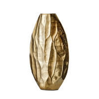 DEKOVASE ORGANIC ORIENT Metall Gold 44 cm - Goldfarben, Metall (44cm) - riess-ambiente