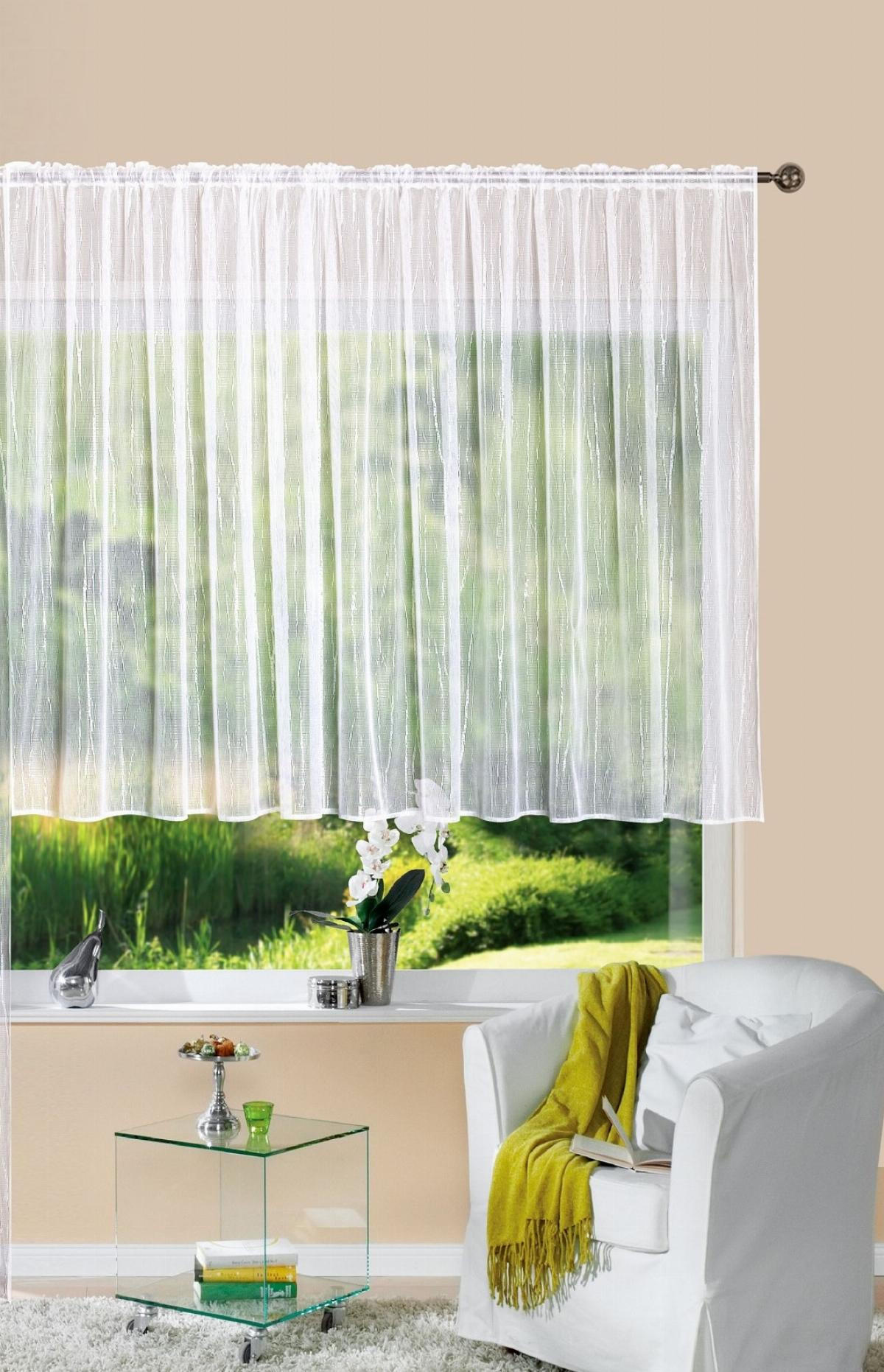 VORHANG »Isabella« HxB 120x300 cm Weiß - Weiß, Textil (300/120cm) - Gardinenbox