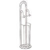 TOILETTENPAPIERSTÄNDER Metall Antik Optikweiß Temuco - Weiß, Metall (20/75/20cm) - Beliani