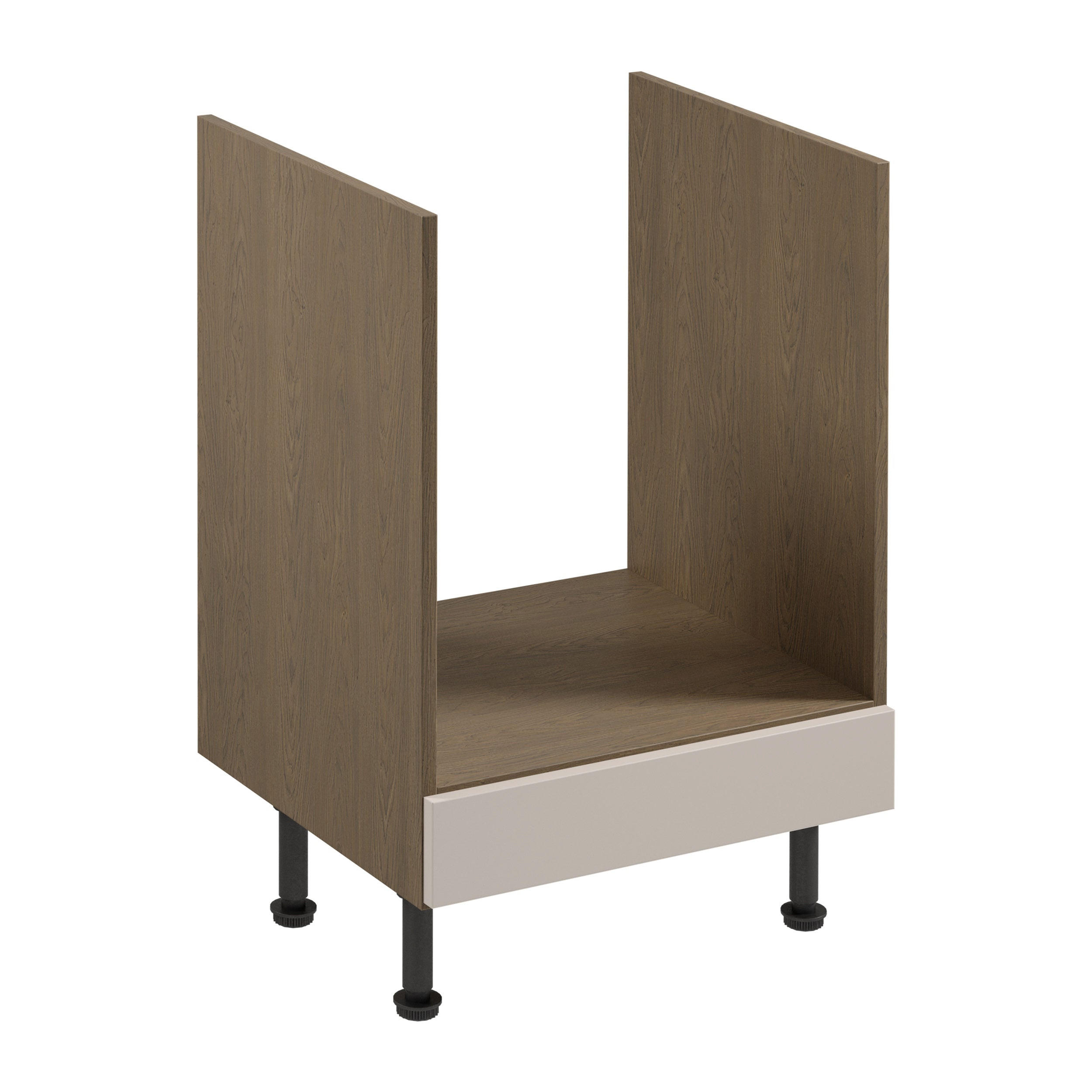 HERDUMBAUSCHRANK D60ZK – Sorento Beige – Beige / Eiche - Eichefarben/Beige, Holzwerkstoff (60/87/52cm) - ROYAL24_MARKT
