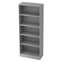 REGAL - 5 Ordnerhöhen 40/80/200,4 cm in Grau - Grau, Holzwerkstoff (80/200.4/40cm) - bümö