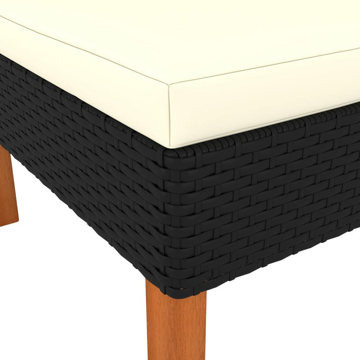 GARTENSOFA JYVAJ 67/64.5/64.5 cm （2-SITZER） - Schwarz, Holz (67/64.5/64.5cm) - ZMH