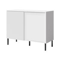 KOMMODE Mia 04 - Schwarz/Weiß, Holzwerkstoff/Metall (100/80/41cm) - MIRJAN24