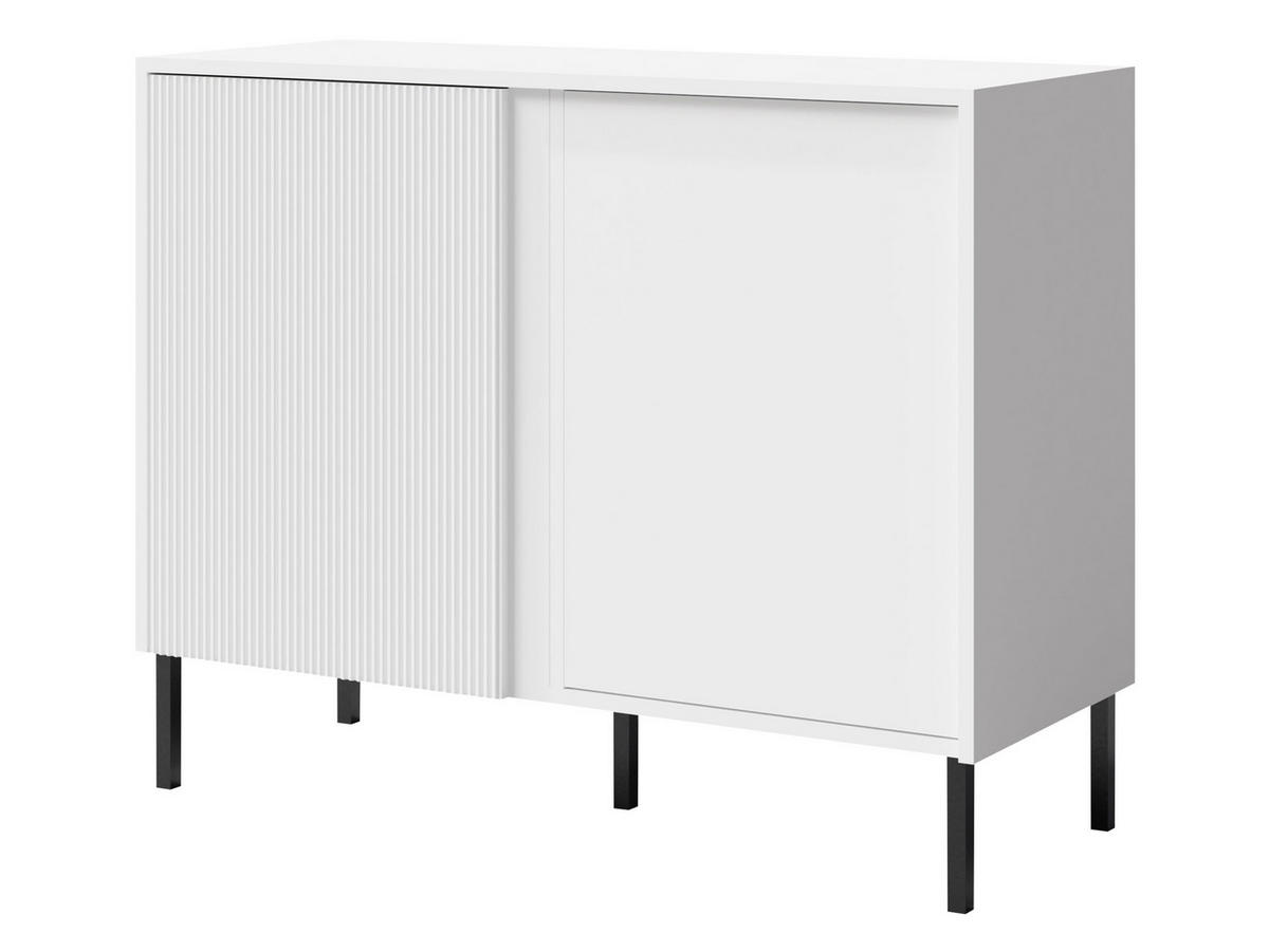 KOMMODE Mia 04 - Schwarz/Weiß, Holzwerkstoff/Metall (100/80/41cm) - MIRJAN24