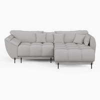 ECKSOFA LEGRO Rechts weiß Velours Pet Friendly L-Form Couch mit Schlaffunktion & Bettkasten - Schwarz/Weiß, Holz (285/180cm) - Barchello