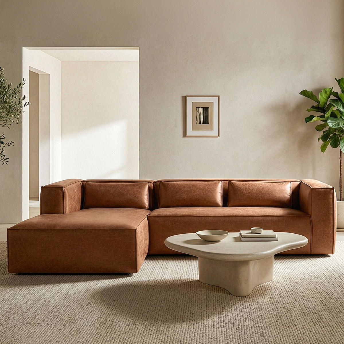 ECKSOFA LINKS FEROX, Rot - Rot, Holz/Holzwerkstoff (300/175cm) - KONSIMO®