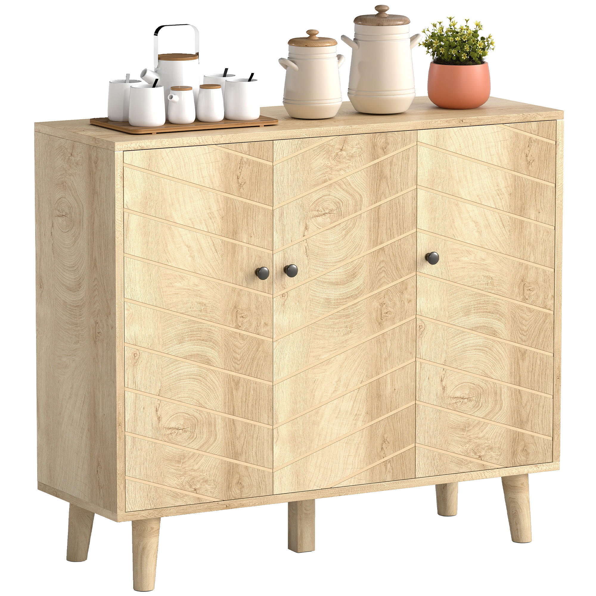 Pangivo Sideboard Natur 30x76x88.3 cm
