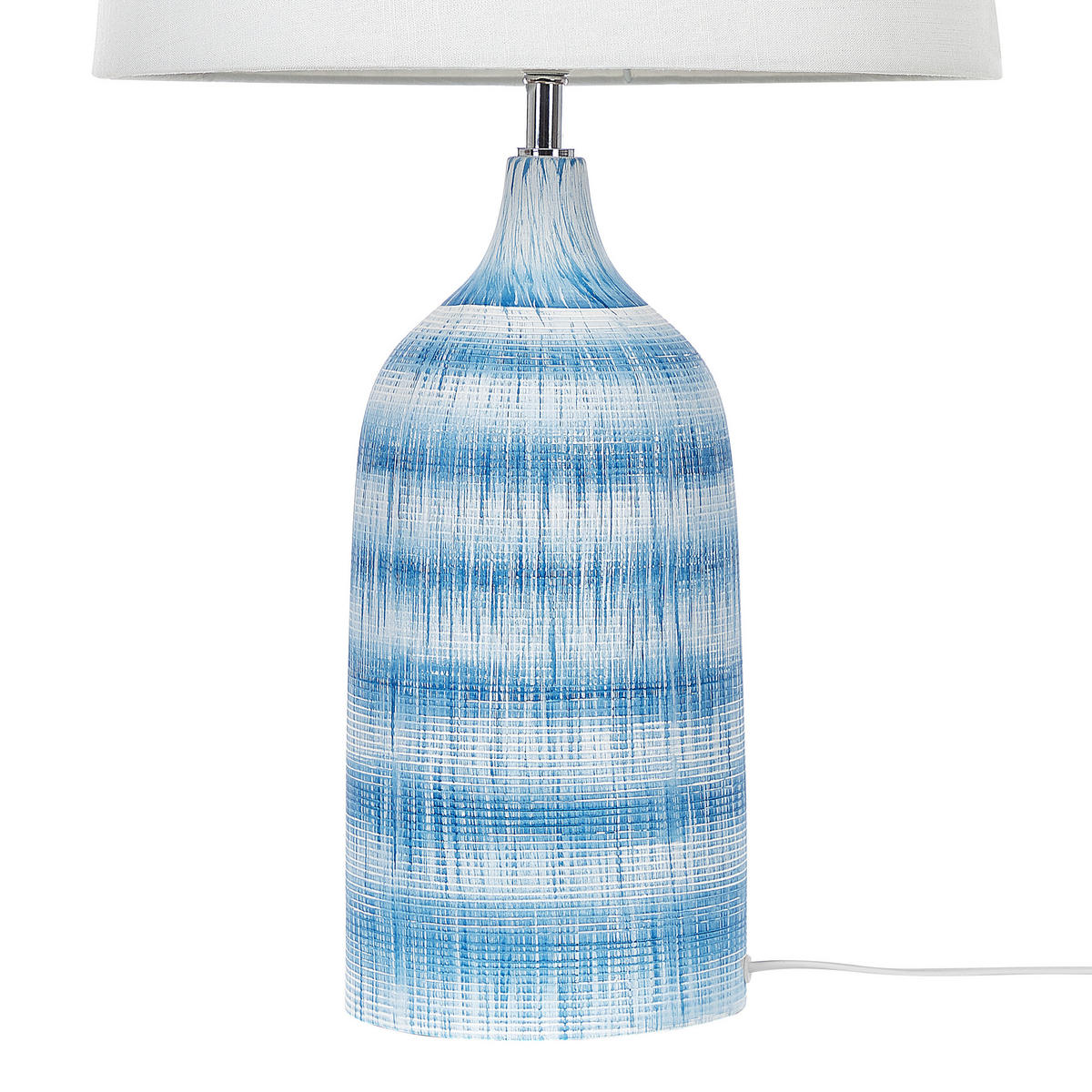 TISCHLAMPE Georgina 33/33/66 cm - Blau, Keramik (33/33/66cm) - Beliani