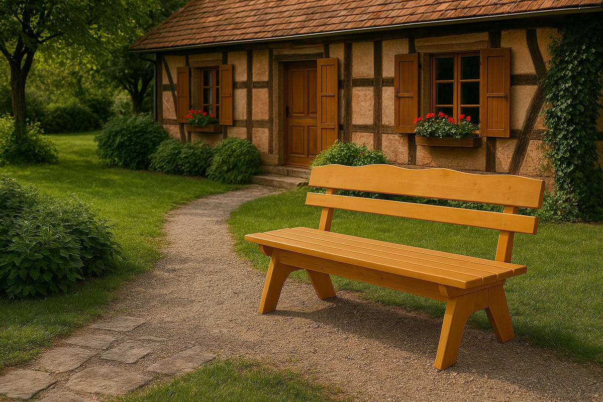 GARTENBANK Drieburg 4-Sitzer 200cm aus Kiefer massiv - Braun, Holz (200/82/60cm) - TPFGarden