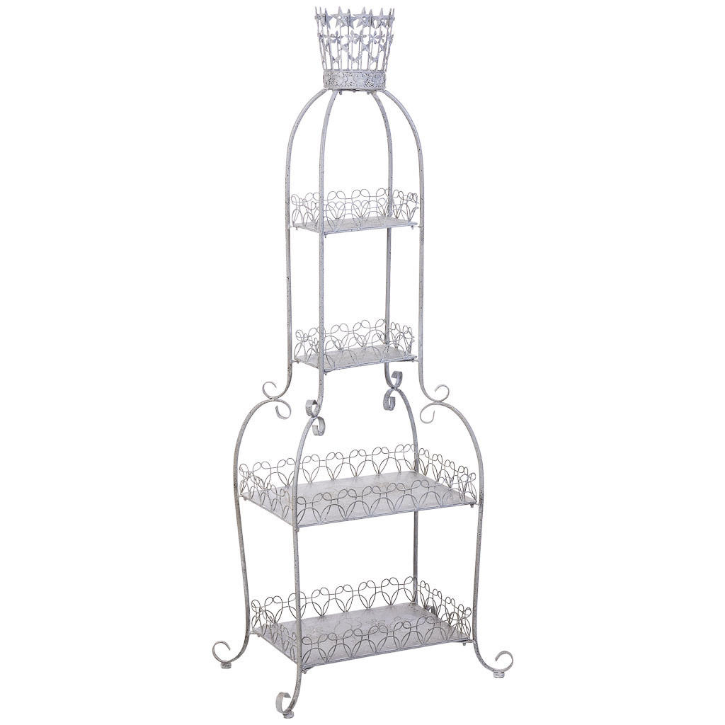 METALLREGAL mit 4 Böden 73x48x188 cm Grau - Grau, Metall (73.03/188.6/48.9cm) - Wanderlust