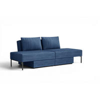 SCHLAFSOFA Gorka - Blau, Holzwerkstoff/Textil (240/87/103cm) - Fun Möbel