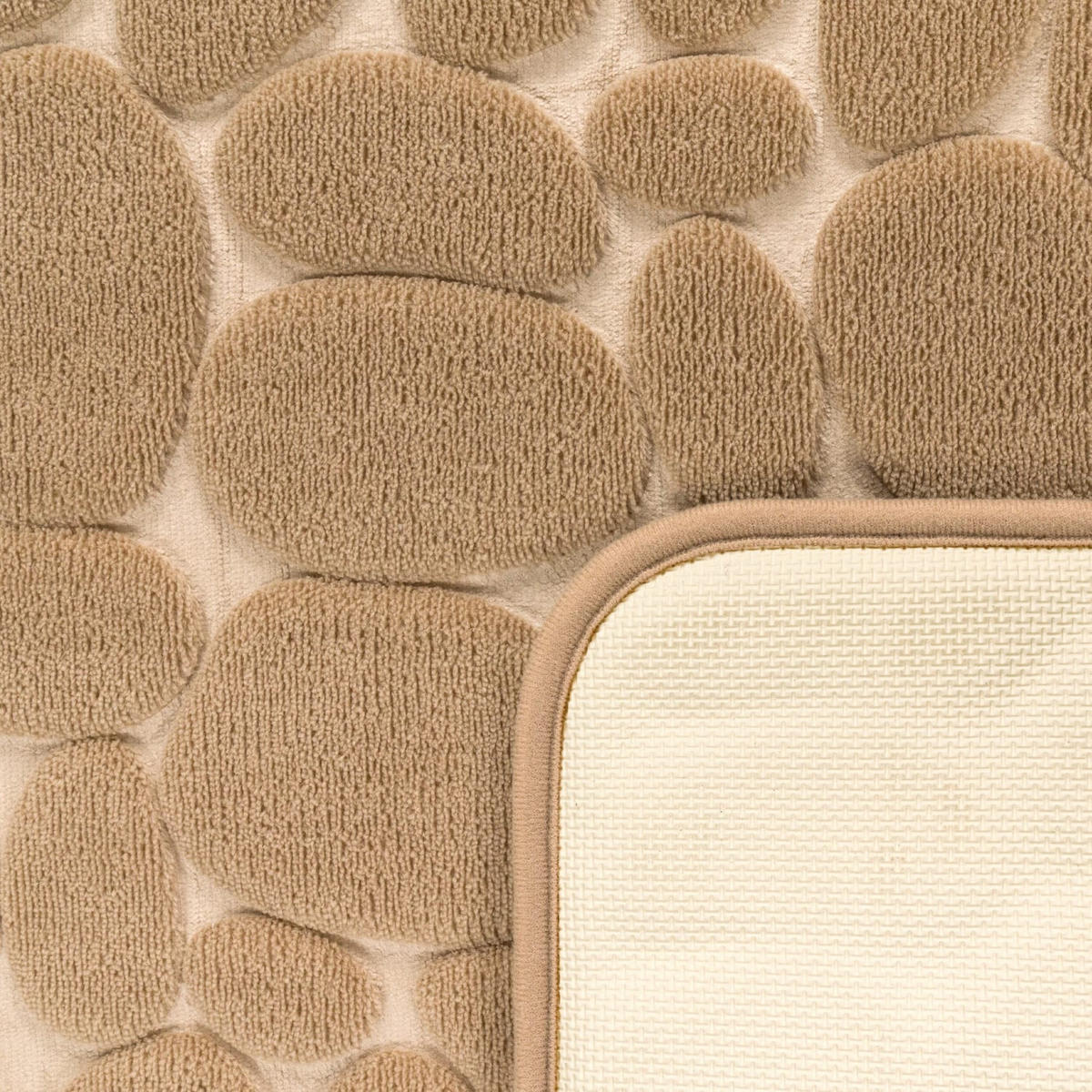 BADEMATTE 50/80 cm Corby 256 - Beige, Kunststoff (50/80cm) - Paco Home
