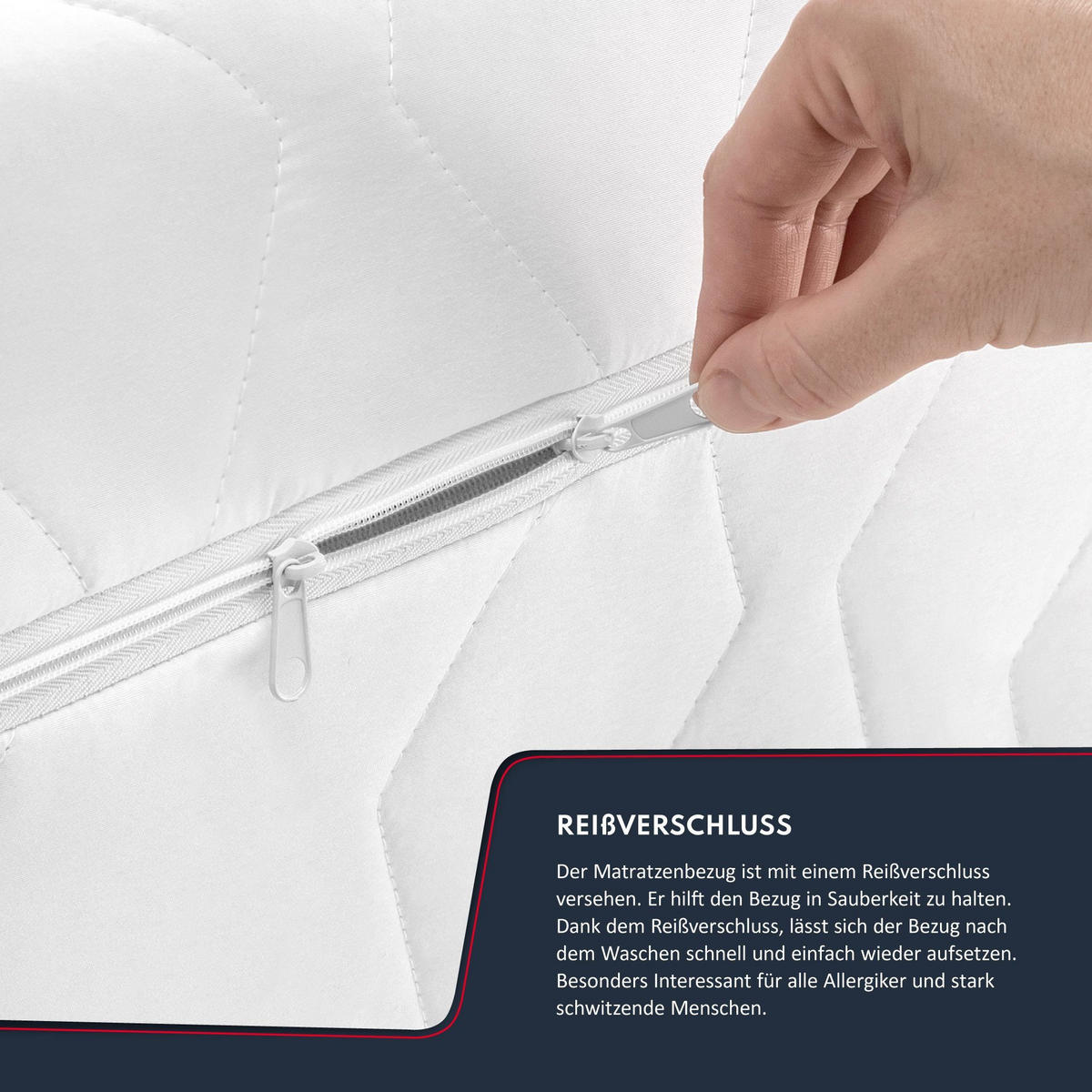 TASCHENFEDERKERNMATRATZE Home Max H3 H4 24 cm - Weiß, Textil (180/200cm) - FDM