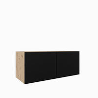 TV-SCHRANK Leo 100 cm, zweitürig, artisan, schwarz - Schwarz/Eiche Artisan, Kunststoff (100/40/41cm) - Margaret Hadas24
