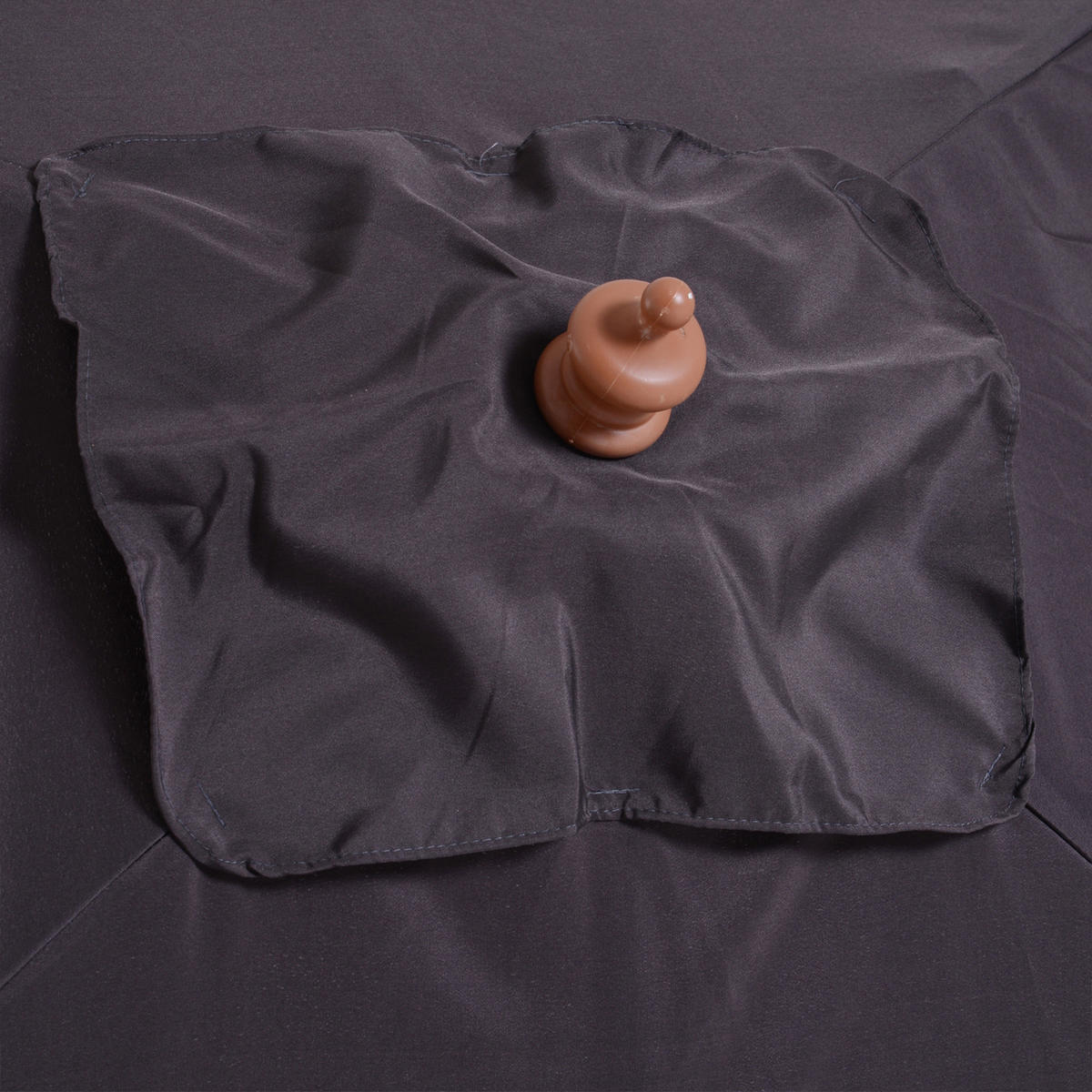 SONNENSCHIRM Holz 200x150 cm knickbar grau - Dunkelgrau, Textil (200/150cm) - LEBENLANG